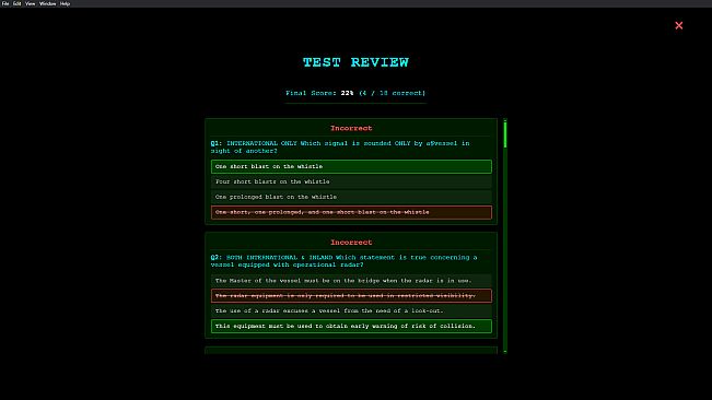 Watchstander: COLREGS/Rules of the Road Training Administrator