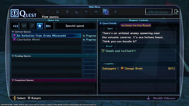 Death end re;Quest Extra Boss & Items