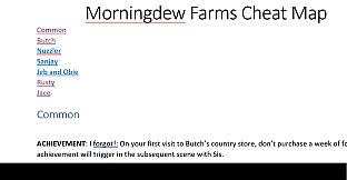 Morningdew Farms - Cheat Map
