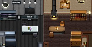 RPG Maker MZ - Useful Interior Tiles Modern and Fantasy