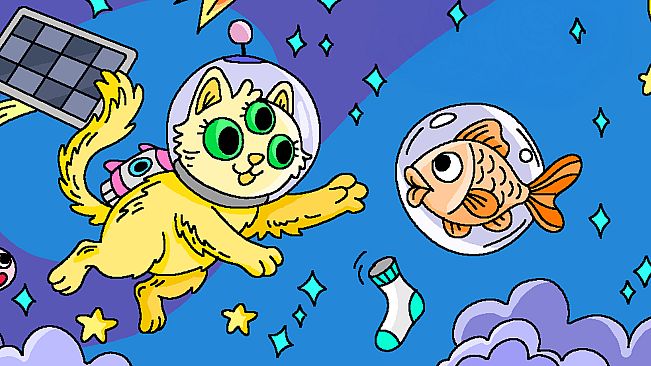 100 Cats Lost In Space Find & Color