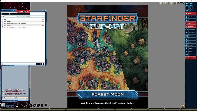Fantasy Grounds - Starfinder RPG - FlipMat - Forest Moon