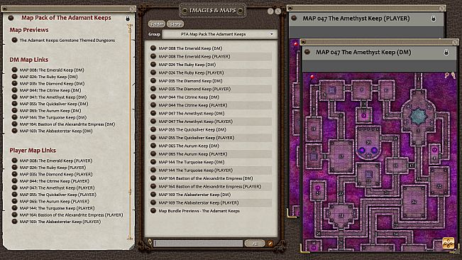Fantasy Grounds - Paths to Adventure: The Adamant Keeps (Map Pack)