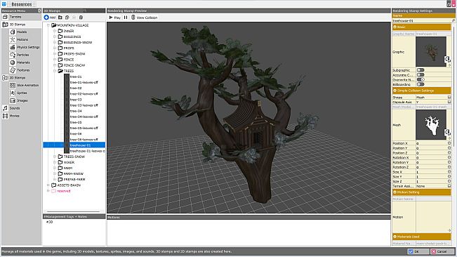 RPG Developer Bakin Mountain Village Pack