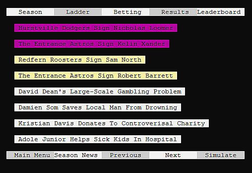 SYDE Rugby League Simulator
