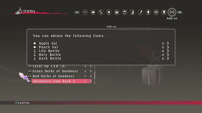 Tales of Berseria - Adventure Item Pack 1