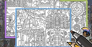 HIDDEN CATS 3: Steampunk - Coloring Book