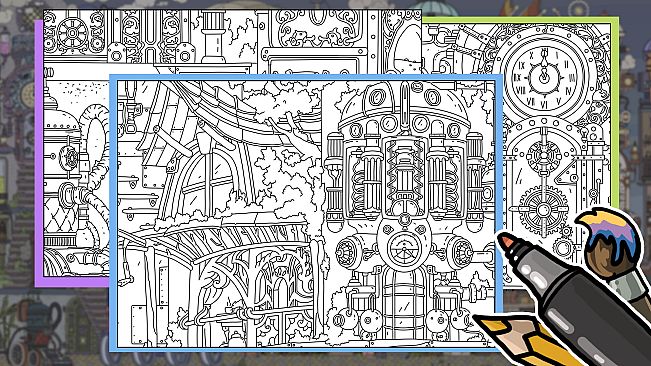 HIDDEN CATS 3: Steampunk - Coloring Book