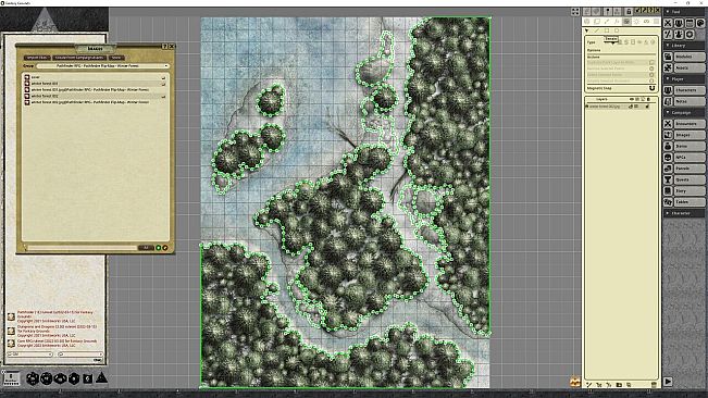 Fantasy Grounds - Pathfinder RPG - Pathfinder Flip-Mat - Winter Forest