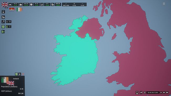 Simulator of Countries