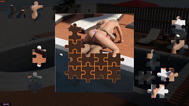 Jigsaw Puzzle - Futanari Pool Party