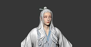 探灵笔记-小白（谢必安）·茶白春绸氅 (附送29999灵币)