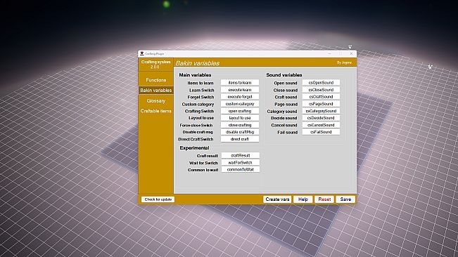 RPG Developer Bakin Crafting System