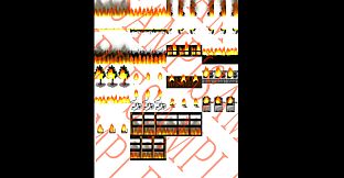 RPG Maker MZ - We are burning tile and character set