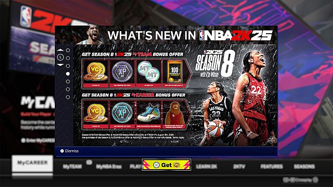 NBA 2K25 MyCAREER Bonus Offer: Season 8