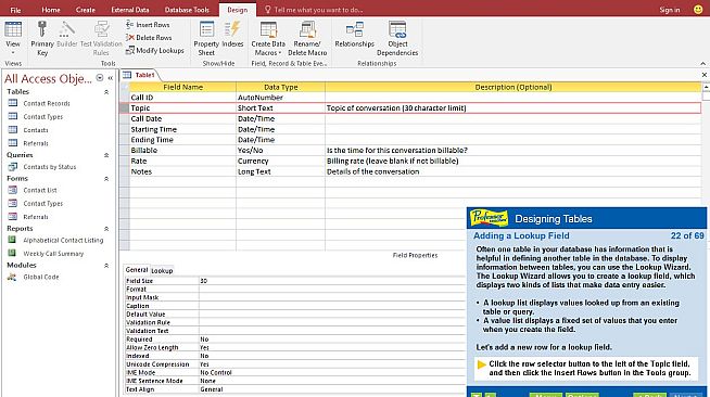 Professor Teaches Access 2016