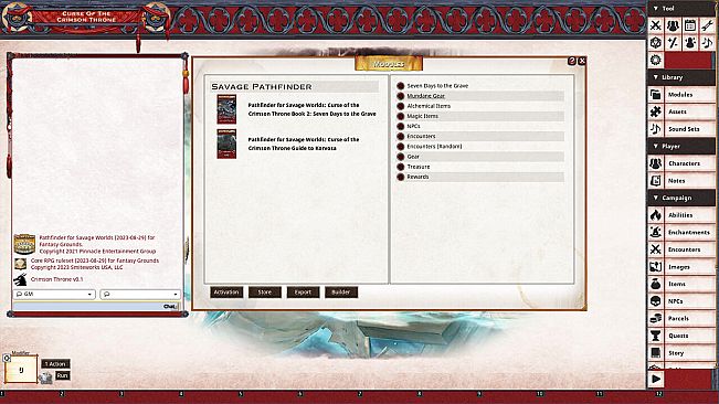 Fantasy Grounds - Pathfinder(R) for Savage Worlds: Curse of the Crimson Throne - Book 2: Seven Days to the Grave