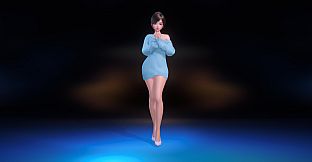 Angel Legion-DLC Off-Shoulder Sweater (Blue)