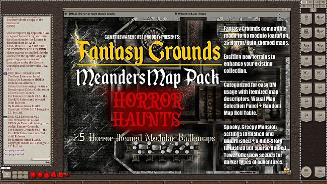 Fantasy Grounds - Meanders Map Pack: Horror Haunts (Map Pack)