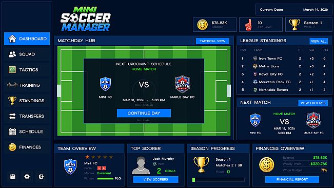Mini Soccer Manager