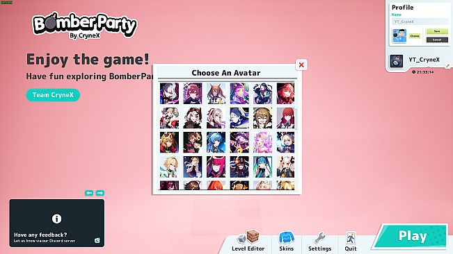 Bomber Party Anime Avatars DLC