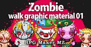 RPG Maker MZ - Zombie walk graphic material 01