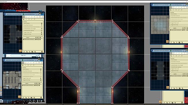 Fantasy Grounds - Starfinder Flip-Tiles - Space Station Docking Bay Expansion