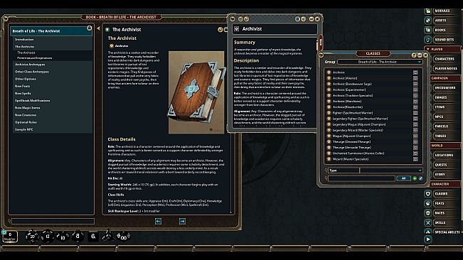 Fantasy Grounds - Breath of Life - The Archivist (PF1E)
