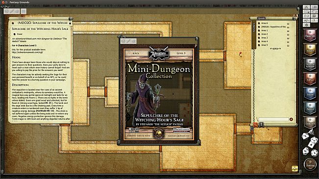 Fantasy Grounds - Mini-Dungeon #020: Sepulchre of the Witching Hour's Sage (PFRPG)