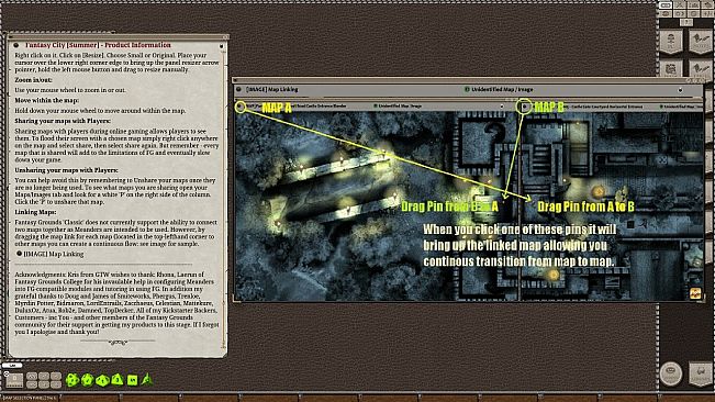 Fantasy Grounds - Meanders Map Pack Summer City (Map Pack)
