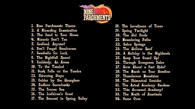 Nine Parchments Soundtrack