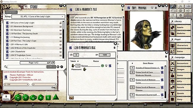 Fantasy Grounds - Pathfinder RPG - Shattered Star AP 2: Curse of the Lady's Light