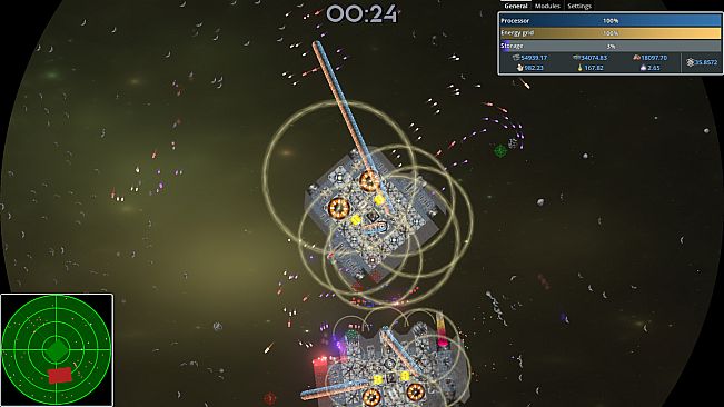 Lonely tiny spaceship