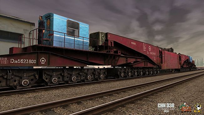 Trainz Plus DLC - China D38 Schnabel Car - Red