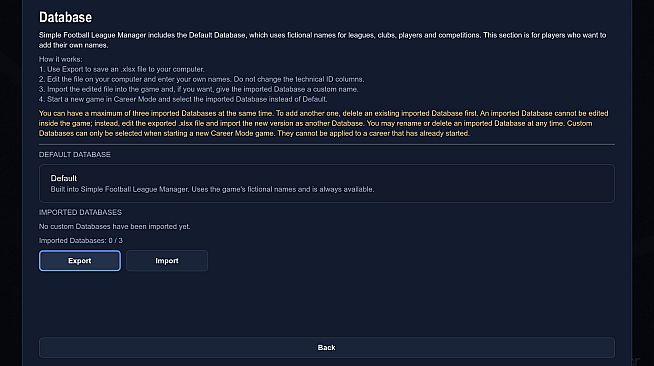 Simple Football League Manager