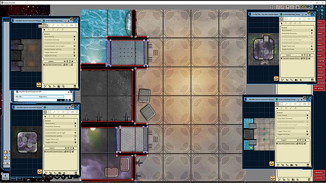 Fantasy Grounds - Starfinder Flip-Tiles - City Alien Quarter Expansion