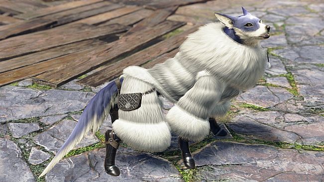 Monster Hunter Rise - "Canyne Fluffy Fur" Palamute layered armor set