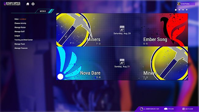 Esports Team Manager