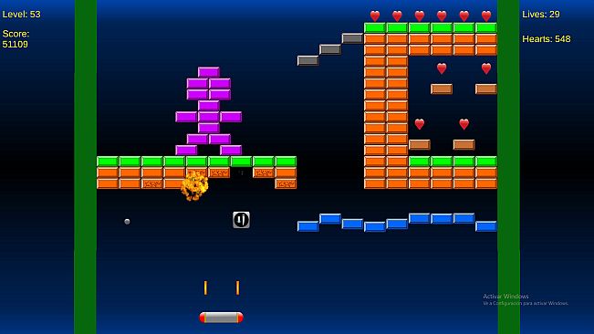 Brick Breaker Heart Collector