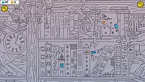 Hidden Capybaras with Orange in the Whimsical Library