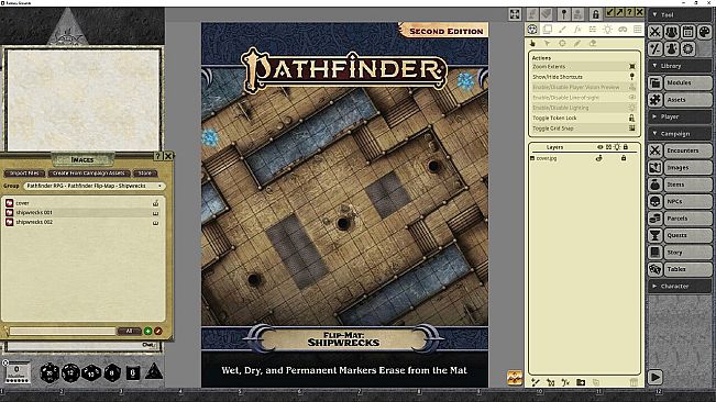 Fantasy Grounds - Pathfinder RPG - Pathfinder Flip-Mat: Shipwrecks