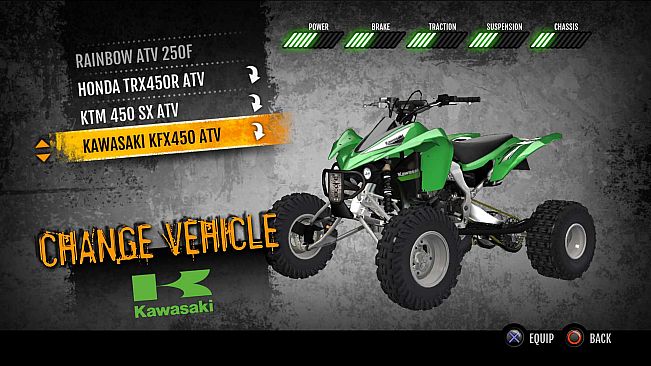 MX vs. ATV Supercross Encore - Kawasaki KFX450 ATV