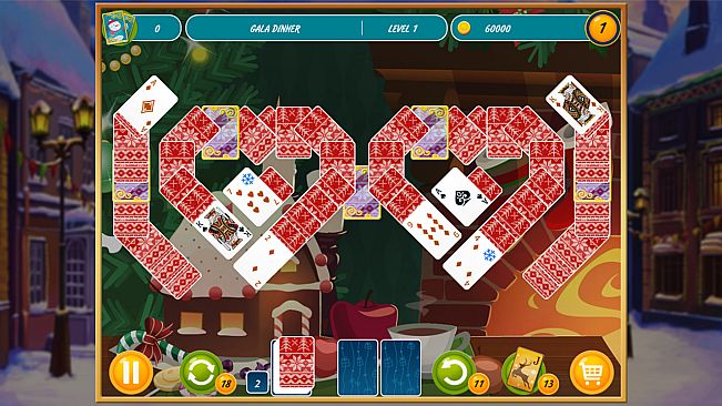 Solitaire Christmas. Match 2 Cards