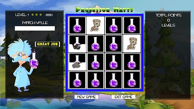 Professor Watts Memory Match: Cute Animals