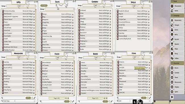Fantasy Grounds - Honor + Intrigue