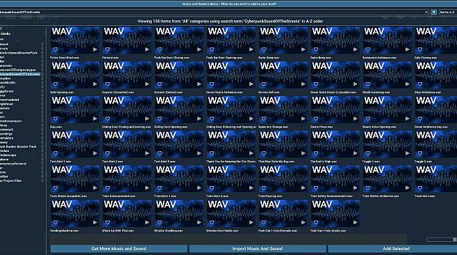 GameGuru MAX Cyberpunk Audio Booster Pack - Sounds of the Streets