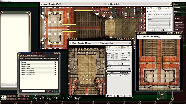 Fantasy Grounds - Pathfinder RPG - Pathfinder Flip-Mat: Showtime Multi-Pack