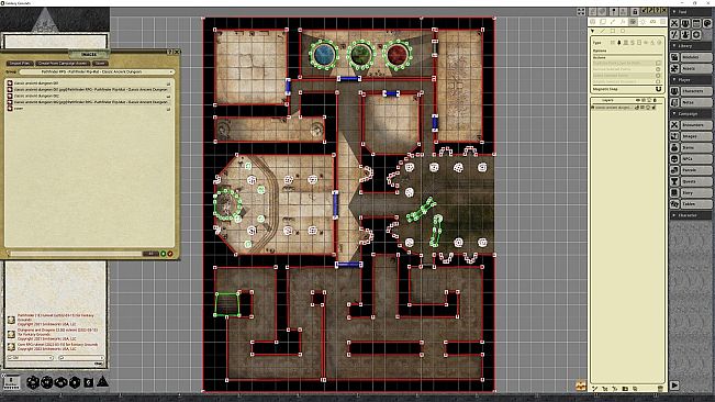 Fantasy Grounds - Pathfinder RPG - Pathfinder Flip-Mat - Classic Ancient Dungeon