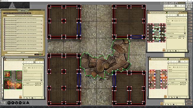Fantasy Grounds - Pathfinder RPG - Flip-Tiles - Urban Perils Expansion