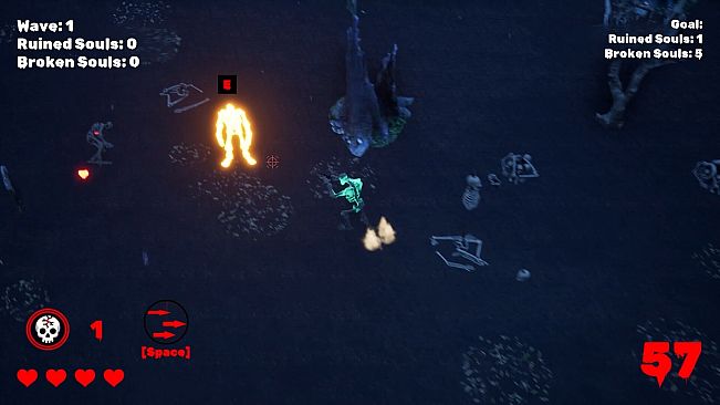 Broken Scary Skeleton